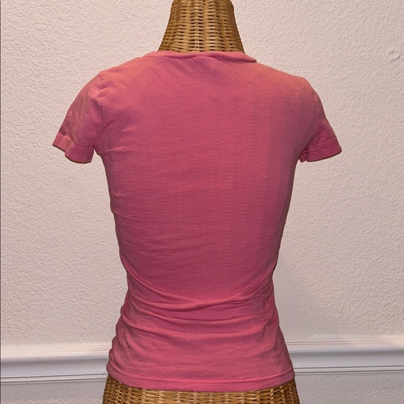 Y2K Hollister Pink Tee with White Name Logo - Picture 6 of 7